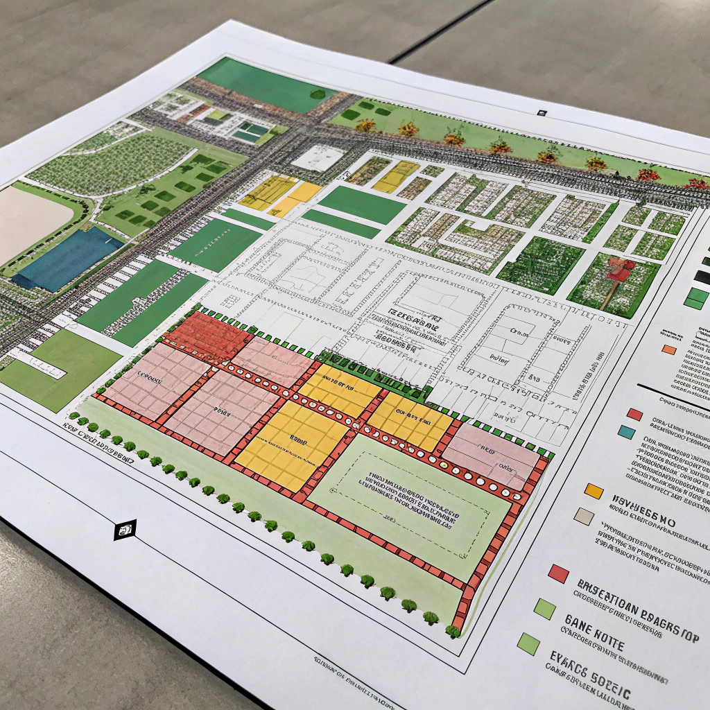 Plano maestro y desarrollo de proyecto urbanístico